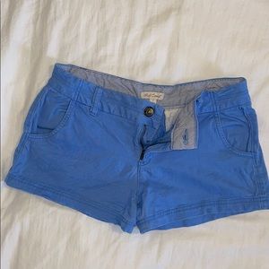Powder blue chino shorts